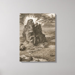 Enceladus begrub unter den Ätna, 1731 (engr Leinwanddruck