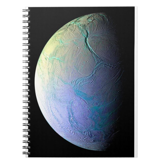Enceladus Moon von Saturn Notizblock (Vorderseite)