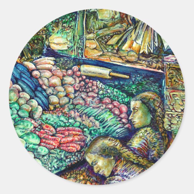 Enceladus Runder Aufkleber (Vorderseite)