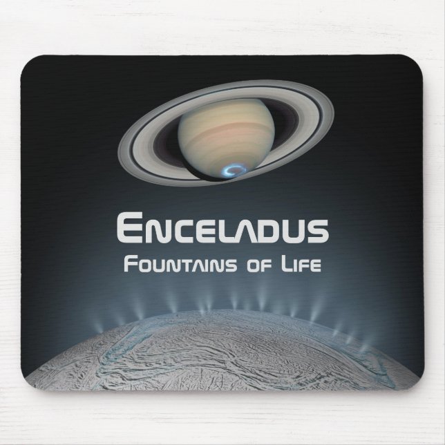 Enceladus Saturn Mondbrunnen Mousepad (Vorne)