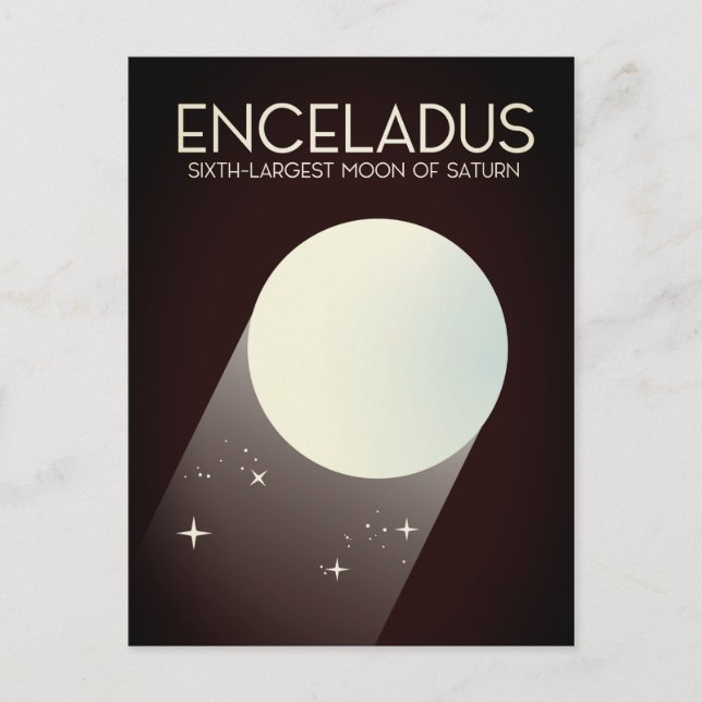 Enceladus Weltraumkunst. Postkarte (Vorderseite)