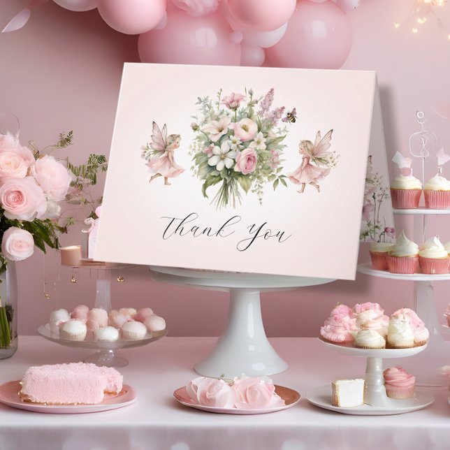 Enchangerie Fairy Floral Bouquet Baby Girl Vielen  Dankeskarte (Von Creator hochgeladen)