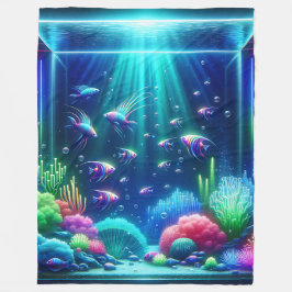 "Enchanted Aquarium Escape" Fleecedecke