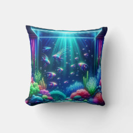 "Enchanted Aquarium Escape" Kissen