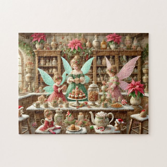 Enchanted Backküche Fee Weihnachtsküche Puzzle (Horizontal)
