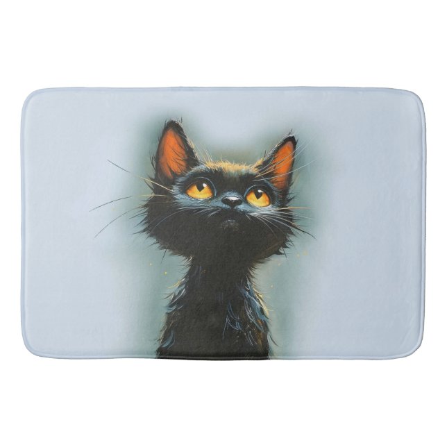 Enchanted Black Cat Badematte (Vorderseite)