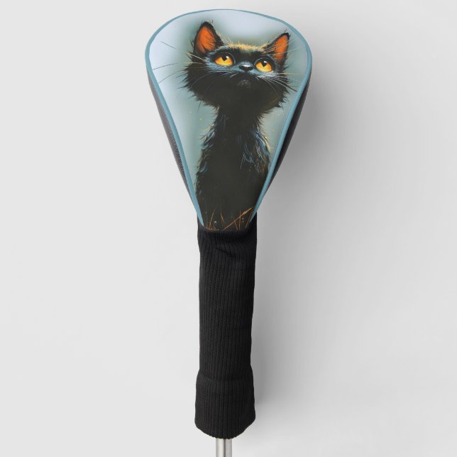 Enchanted Black Cat Golf Headcover (Vorderseite)