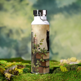 Enchanted Black Cat Library Trinkflasche