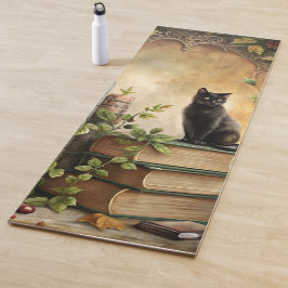 Enchanted Black Cat Library Yogamatte