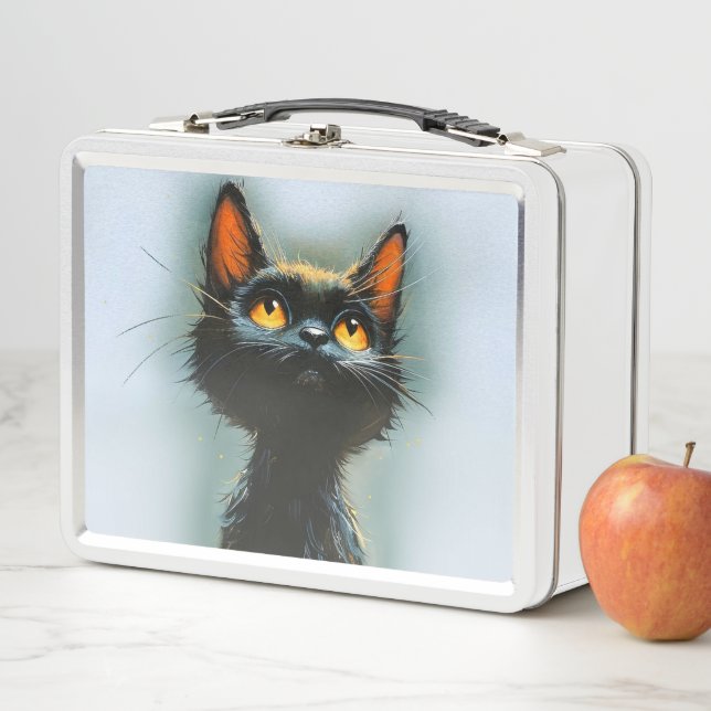 Enchanted Black Cat Metall Brotdose (Beispiel)