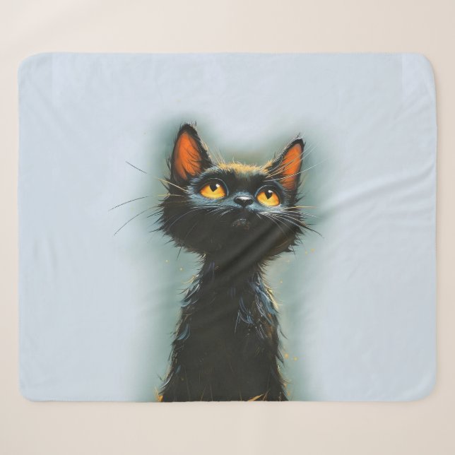 Enchanted Black Cat Sherpadecke (Vorderseite (Horizontal))