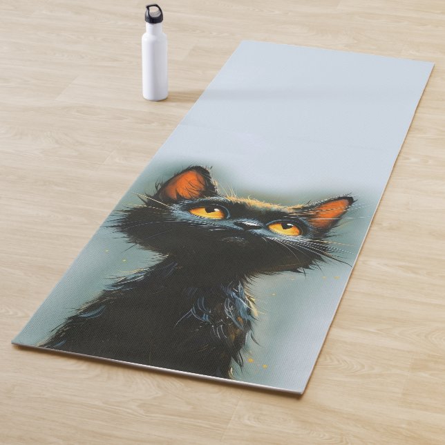 Enchanted Black Cat Yogamatte (Beispiel)