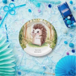 Enchanted Boho Igel Birthday Pappteller