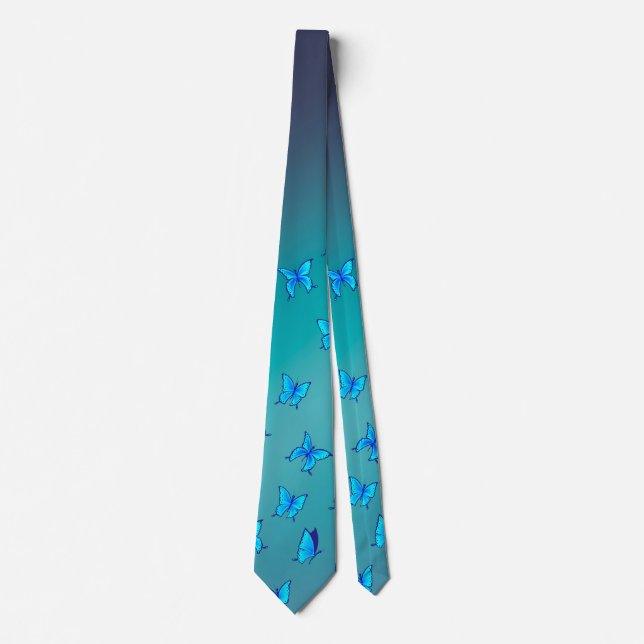 Enchanted Butterflies Green Neck Tie Krawatte (Vorderseite)