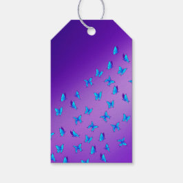 Enchanted Butterflies Purple Gift Tags Geschenkanhänger
