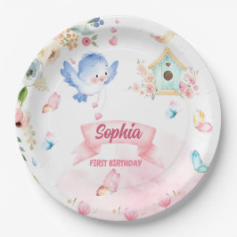 enchanted butterfly garden paper plate pappteller