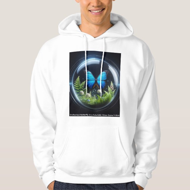 Enchanted Butterfly in a Futuristic Glass Dome T-S Hoodie (Vorderseite)