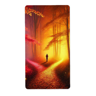 Enchanted Crossroads – Vibrant Autumn Forest Art P