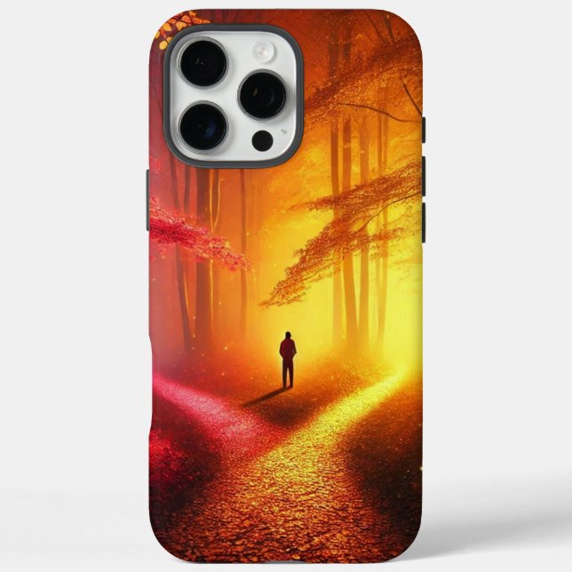 Enchanted Crossroads – Vibrant Autumn Forest Art P Case-Mate iPhone Hülle (Rückseite)