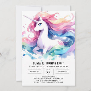 Enchanted Digital Horse zum Geburtstag Einladung