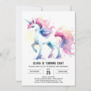 Enchanted Editable Horse Birthday Einladung