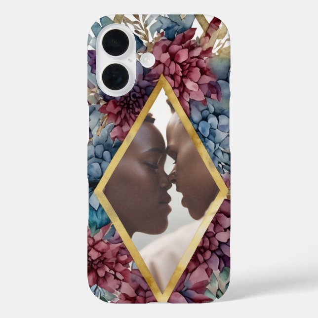 Enchanted Elegance Jewel Toned Floral Wedding Case-Mate iPhone Hülle (Rückseite)