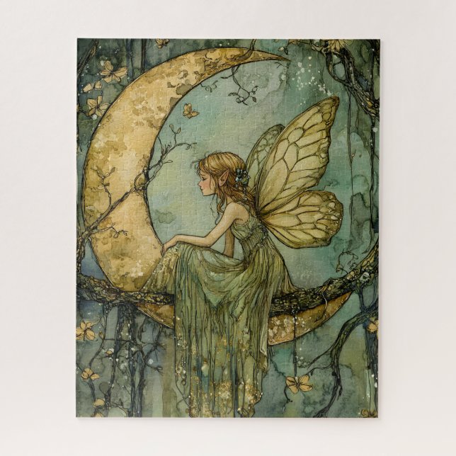 Enchanted Fairy And Crescent Moon Puzzle (Vertikal)