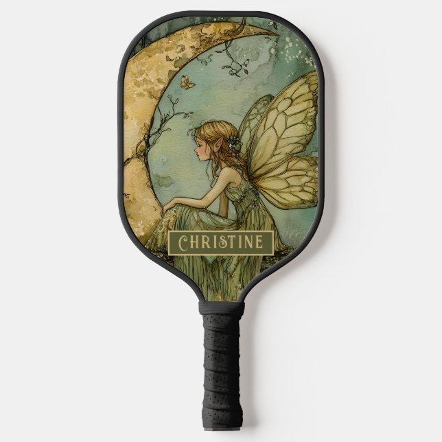 Enchanted Fairy Crescent Moon Pickleball Paddle (Vorderseite)