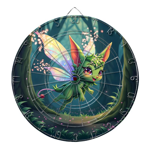 Enchanted Fairy Critter – Magical Forest Sprite  Dartscheibe (vorne)