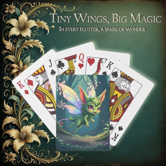 Enchanted Fairy Critter – Magical Forest Sprite  Spielkarten (Von Creator hochgeladen)