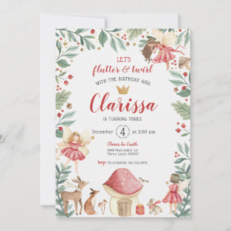 Enchanted Fairy Garden zum Geburtstag Einladung