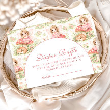 Enchanted Fairy Girl Baby Shower Diapper Raffle
