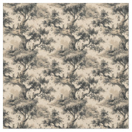 Enchanted Fairy Tale Forest Night Toile De Jouy  Stoff