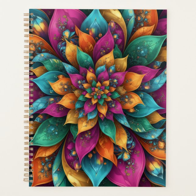 Enchanted Flora Gold Watercolor Botanical  Planer (Vorderseite)