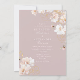 Enchanted Florals Wildflower Blush Pink Wedding Einladung