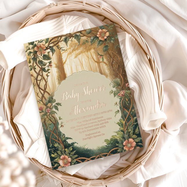 Enchanted Forest  Baby Shower Folieneinladung (Von Creator hochgeladen)