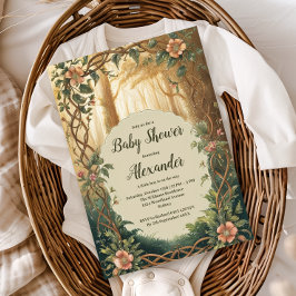 Enchanted Forest Boy Baby Shower  Einladung