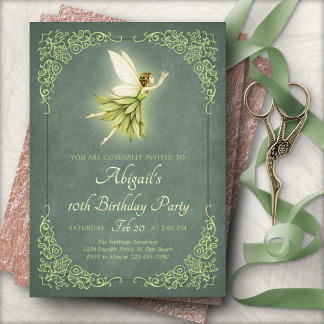 Enchanted Forest Fairy Birthday Invitation Einladung