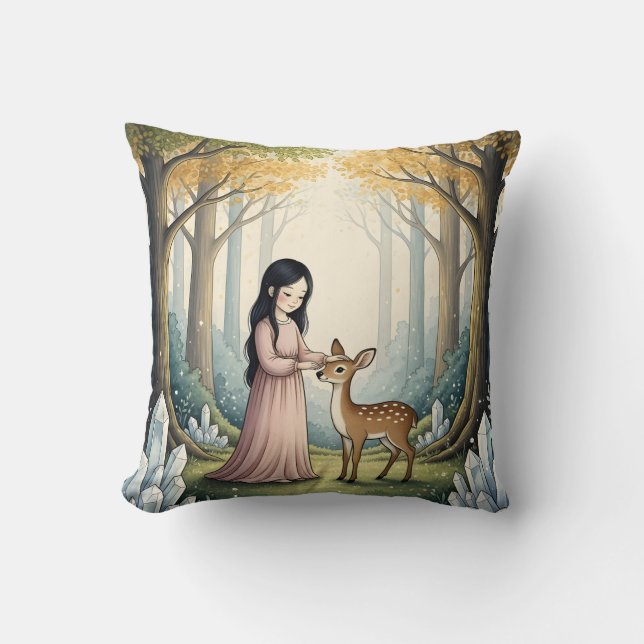 Enchanted Forest Fawn Kissen (Vorderseite)