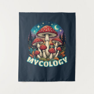 Enchanted Forest Mushroom Art Wandteppich