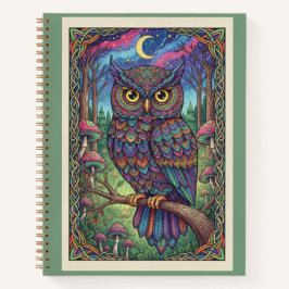 Enchanted Forest Owl Moon Zentangle Journal Notizbuch