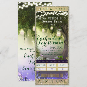 Enchanted Forest Prom VIP Party-Ticket Einladung