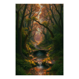 Enchanted Forest Stream Poster