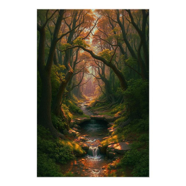 Enchanted Forest Stream Poster (Vorderseite)