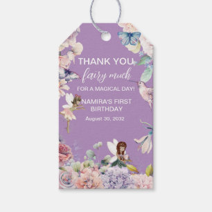 Enchanted Garden Fairy Birthday Favor Geschenkanhänger