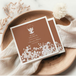 Enchanted Garden Fairy Wildblume Babydusche Serviette