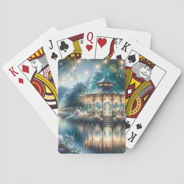 Enchanted Garden Gazebo Twilight Reflection Spielkarten (Rückseite)
