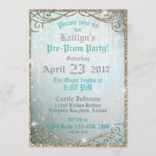 Enchanted Garden Pre-Prom Party Einladung