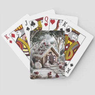 Enchanted Gingerbread Cottage Winter Playing Cards Spielkarten
