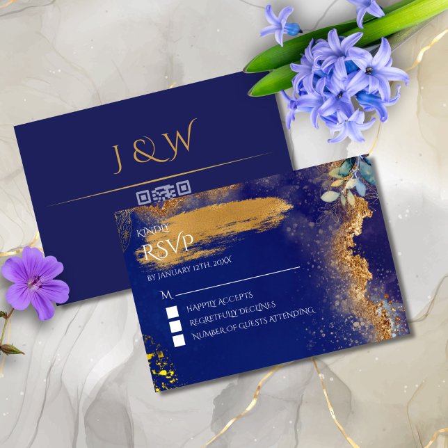 Enchanted Gothic Floral Wedding RSVP Card (Von Creator hochgeladen)